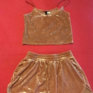 Pink Velvet Set Size XS